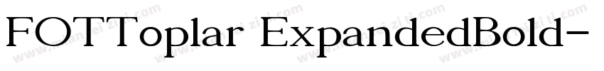 FOTToplar ExpandedBold字体转换